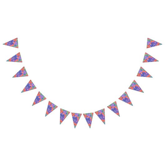  Waterverf Floral Party Bunting Vlaggetjes (Alle)