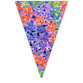  Waterverf Floral Party Bunting Vlaggetjes (Eerste vlag)