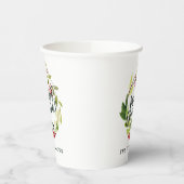 waterverf floral party over kerst papieren bekers (Links)