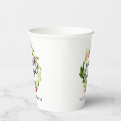 waterverf floral party over kerst papieren bekers (Rechts)