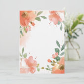 Waterverf Floral Pastel Blank Kaart (Staand voorkant)