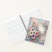 Waterverf Floral Pastel Calico Spiral Notitieboek (Binnen)