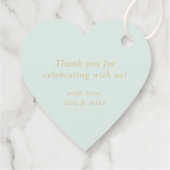 Waterverf Floral Pastel Green Hartelijk dank Bedankjes Labels (Achterkant)