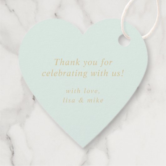 Waterverf Floral Pastel Green Hartelijk dank Bedankjes Labels (Achterkant)