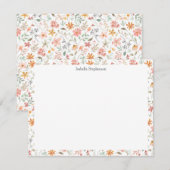  Waterverf Floral Pastel op maat Notitiekaartje (Voorkant / Achterkant)