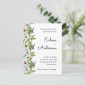 Waterverf Floral Pastel Wedding Briefkaart (Staand voorkant)