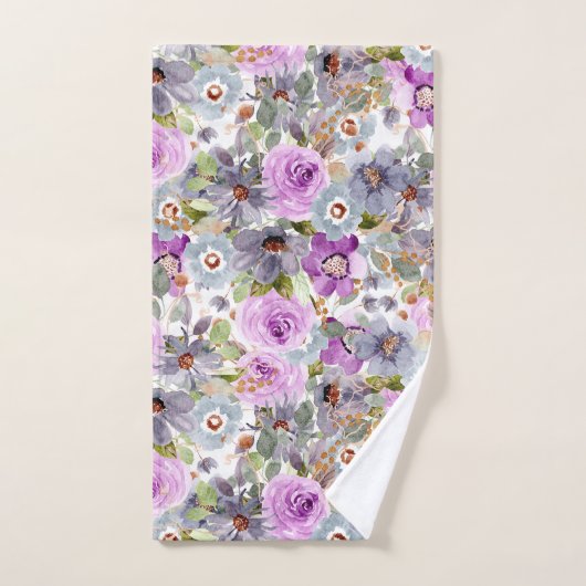 Waterverf Floral Patroon 3 Ring Multomap Bad Handdoek (Handdoek)