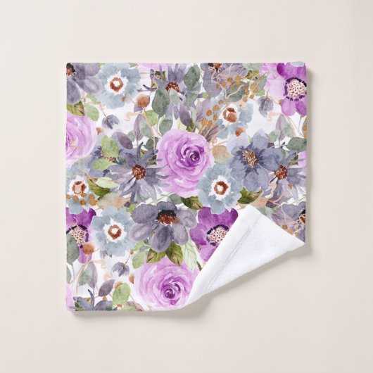 Waterverf Floral Patroon 3 Ring Multomap Bad Handdoek (Wasdoekje)