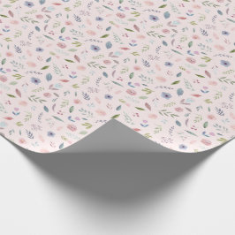  Waterverf Floral Patroon Blush Pink Cadeaupapier