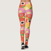 Waterverf Floral patroon Leggings (Achterkant)