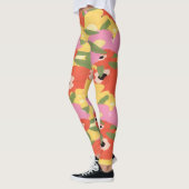 Waterverf Floral patroon Leggings (Links)