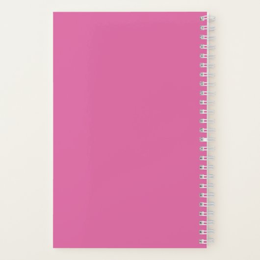 Waterverf Floral Patroon Roze Ventilator Stempel H Notitieboek (Achterkant)