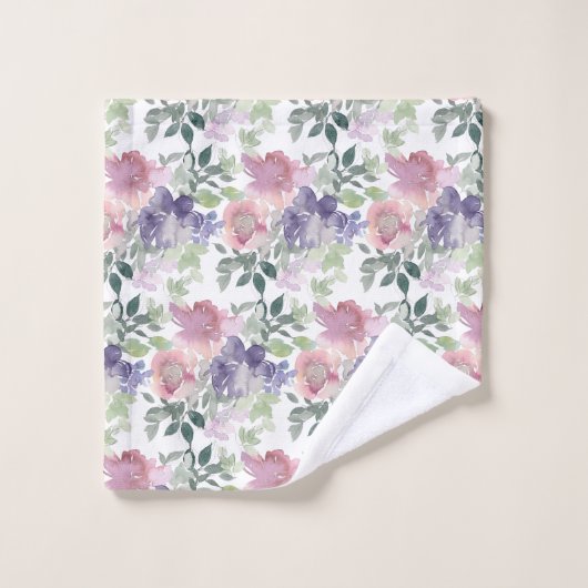 Waterverf Floral Pattern Bad Handdoek (Wasdoekje)