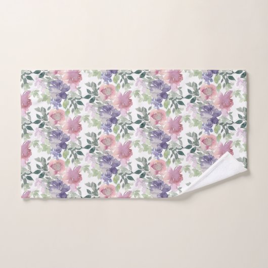 Waterverf Floral Pattern Bad Handdoek (Handdoek)
