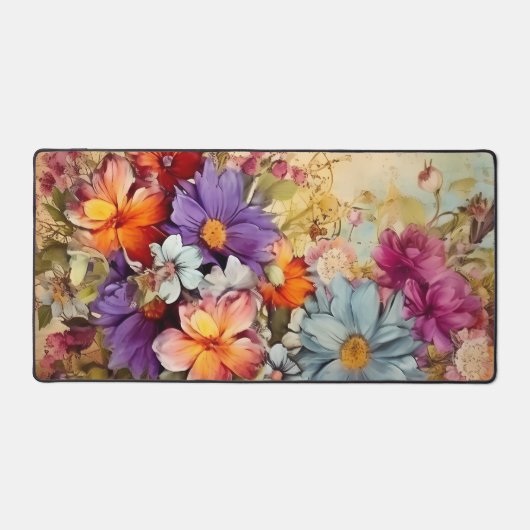  Waterverf Floral Pattern Bureaumat (Voorkant)