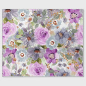 Waterverf Floral Pattern Cadeaupapier (Vlak)