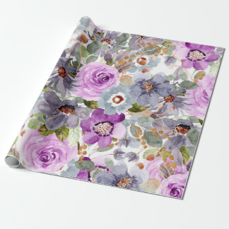Waterverf Floral Pattern Cadeaupapier