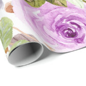 Waterverf Floral Pattern Cadeaupapier (Rol Hoek)