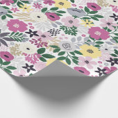 Waterverf Floral Pattern Cadeaupapier (Hoek)