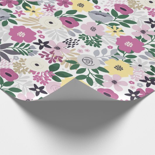 Waterverf Floral Pattern Cadeaupapier (Hoek)