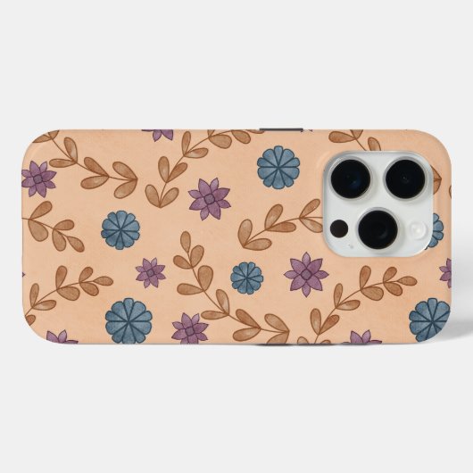 Waterverf Floral Pattern Case-Mate iPhone Case (Achterkant (horizontaal))