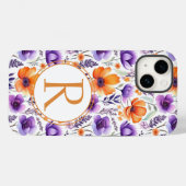 Waterverf Floral Pattern Case-Mate iPhone Case (Achterkant (horizontaal))
