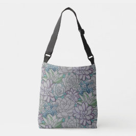 Waterverf Floral Pattern  Crossbody Tas