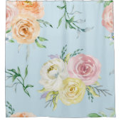 Waterverf Floral Pattern Douchegordijn (Voorkant)