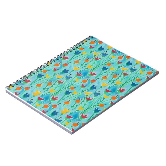 Waterverf Floral Pattern Journal Notitieboek (Linkerzijde)