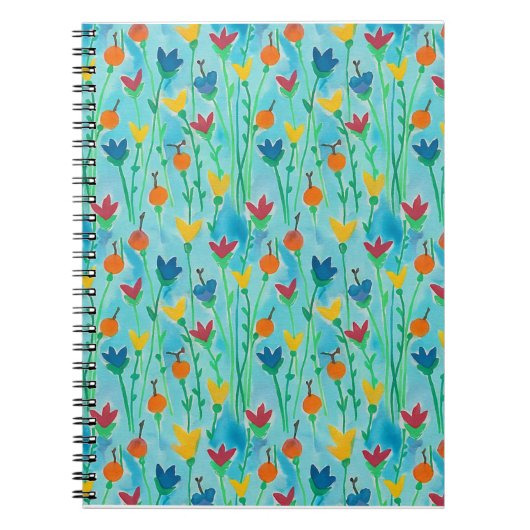 Waterverf Floral Pattern Journal Notitieboek (Voorkant)