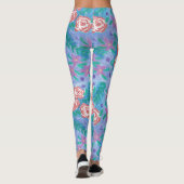Waterverf Floral Pattern Leggings (Achterkant)