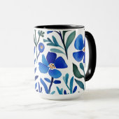  Waterverf Floral Pattern Mok (Voorkant rechts)