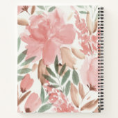 Waterverf Floral Pattern Monogram Notitieboek (Achterkant)