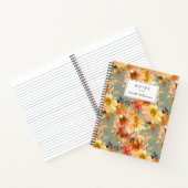 Waterverf Floral Pattern op maat Notitieboek (Binnen)