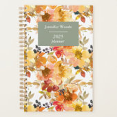 Waterverf Floral Pattern op maat Planner (Voorkant)