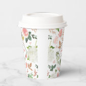 Waterverf Floral Pattern Papieren Bekers (Links)