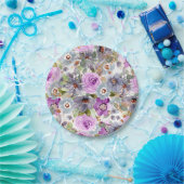 Waterverf Floral Pattern Papieren Bordje (Feest)