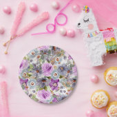Waterverf Floral Pattern Papieren Bordje (Feest)