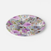 Waterverf Floral Pattern Papieren Bordje (Gekanteld)