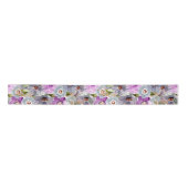 Waterverf Floral Pattern Ribbon Satijnen Lint (Voorkant)