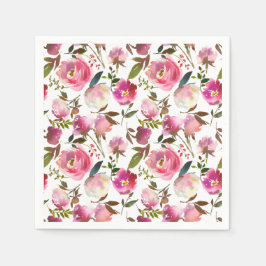 Waterverf Floral Pattern Servet