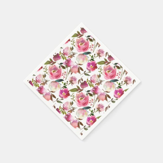 Waterverf Floral Pattern Servet (Hoek)