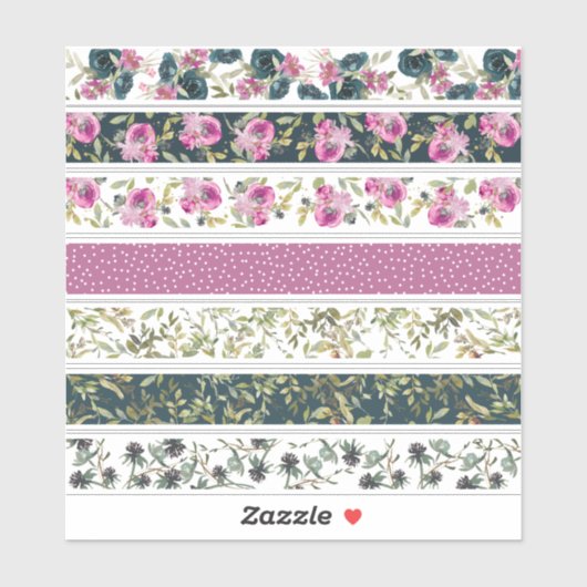 Waterverf Floral Pattern Sticker (Vel)