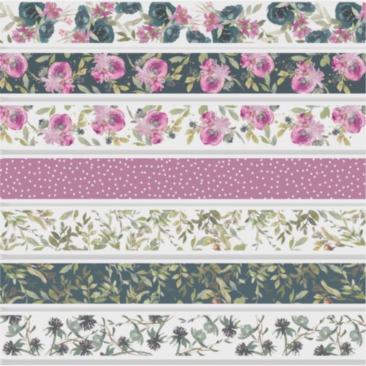 Waterverf Floral Pattern Sticker (Voorkant)