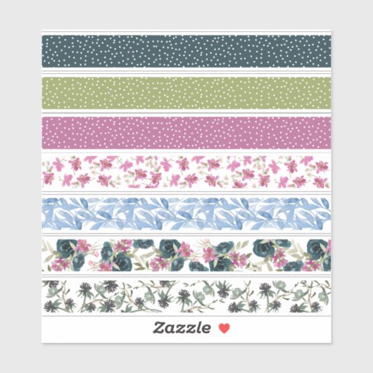 Waterverf Floral Pattern Sticker (Vel)