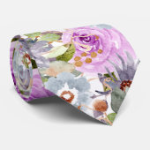 Waterverf Floral Pattern Stropdas (Opgerold)