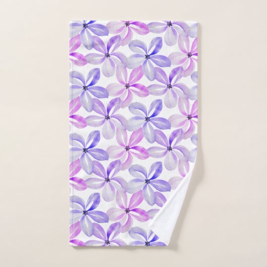 Waterverf Floral Patterned Bad Handdoek (Handdoek)