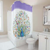 Waterverf floral peace-douchegordijn douchegordijn (In situ)