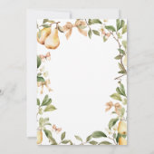 Waterverf Floral Pear Vrijgezellenfeest Bedankkaart (Achterkant)