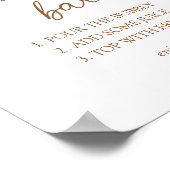 Waterverf Floral Pear Vrijgezellenfeest Mimosa Bar Poster (Hoek)